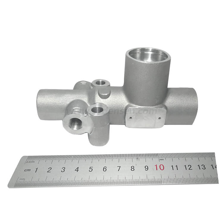 Индивидуальный корпус клапана литья под давлением из алюминия A356, изготовленный по индивидуальному заказу Densen, для обработки деталей высокоскоростного рельса